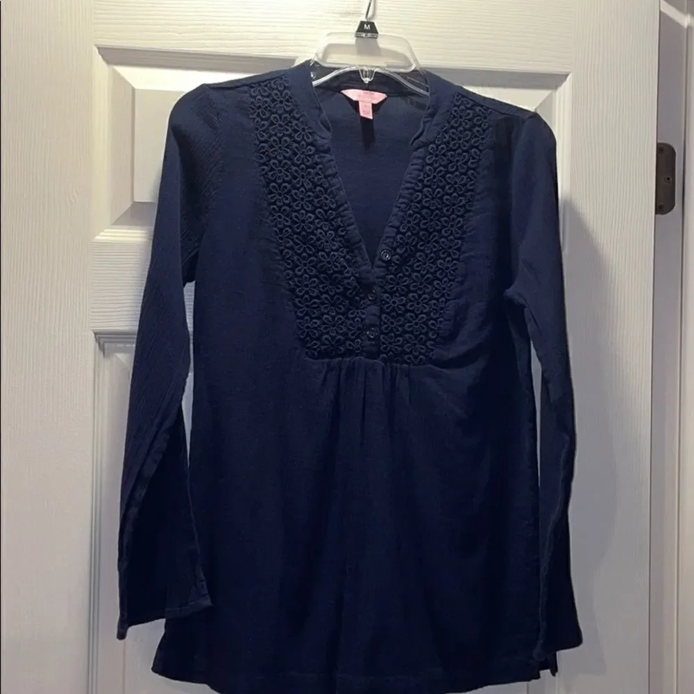 Lilly Pulitzer Navy Freya Tunic